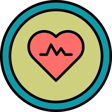 Kalp. Web simgesi basit illüstrasyon 