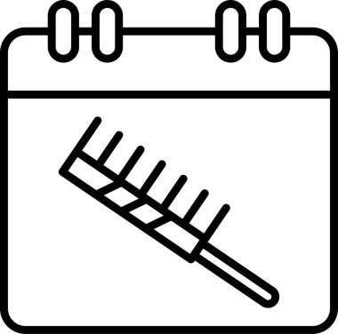 Minimalist bir tasarımda bir takvim simgesinin vektör illüstrasyonuName.