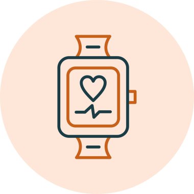 smartwatch simgesi, vektör illüstrasyonu basit tasarım