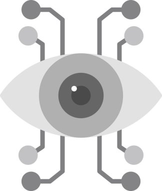 Biyonik Göz. Web simgesi basit illüstrasyon 