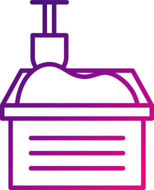 Sandbox web simgesi, basit vektör illüstrasyonu