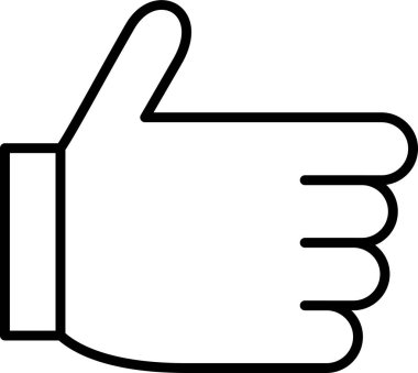 Başparmak yukarı vektör simgesi gibi