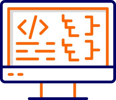 bilgisayar simgesi, vektör illüstrasyonu basit tasarım