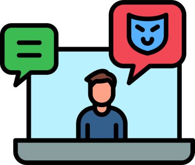 Sahte ağ simgesi vektör illüstrasyonu