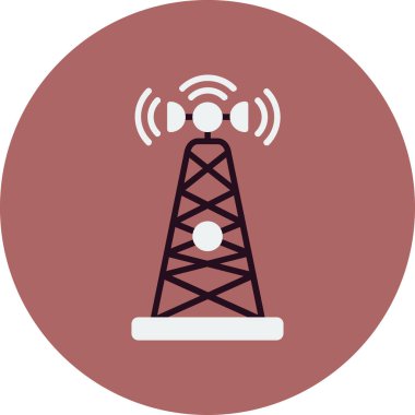 Baz istasyonu. Web simgesi basit illüstrasyon 