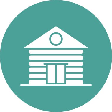 Kabin web simgesi basit tasarım 