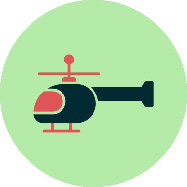Helikopter. Web simgesi basit illüstrasyon