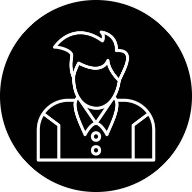 Profesör Avatar simgesi, vektör illüstrasyonu 