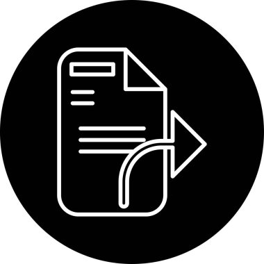 Dosyayı gönder. Web simgesi basit illüstrasyon