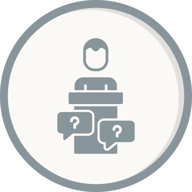 Soru web simgesi, vektör illüstrasyonu 