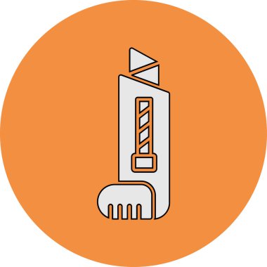 Cutter simge tasarımının vektör illüstrasyonu