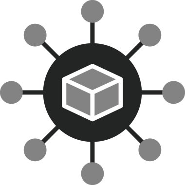 Dağıtım simgesi tasarımının vektör illüstrasyonu