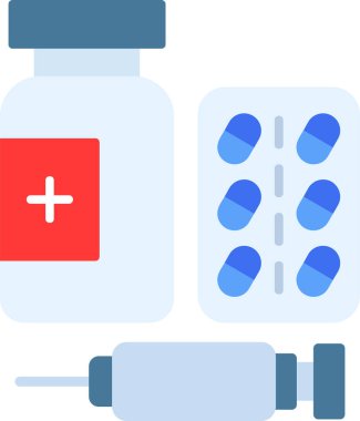 Aşı simgesi tasarımının vektör çizimi