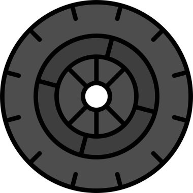 Tekerlek. Web simgesi basit illüstrasyon 