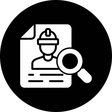 İnşaat mühendisi simgesi, vektör illüstrasyonu