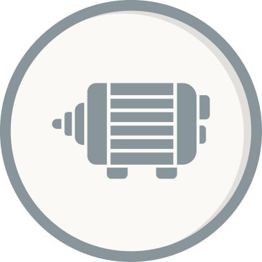Motorlu. Web simgesi basit illüstrasyon