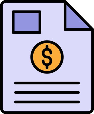 belge simgesi, vektör illüstrasyonu basit tasarım