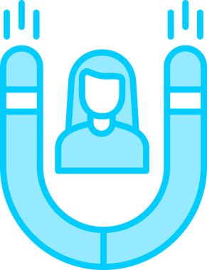 Çekicilik. Web simgesi basit illüstrasyon