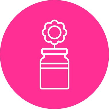 Çiçek. Web simgesi basit illüstrasyon 