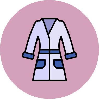 Bornoz simgesi vektör illüstrasyonu 