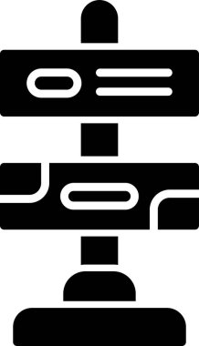 Açık hava reklam afişi Mupi 'nin temel doğrusal çizimi 