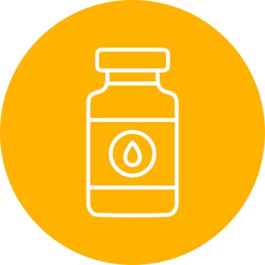 İlaç şişesi ikonunun vektör çizimi. Vitaminler