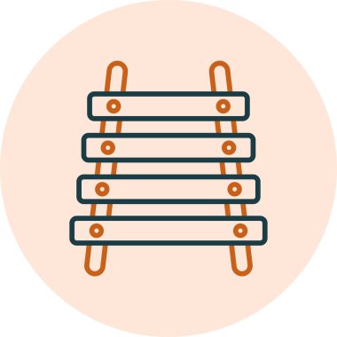 Ksilofon web simgesinin vektör illüstrasyonu