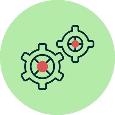 Düz dişli simge vektör çizim