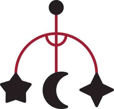 Beşik Oyuncak simgesi, vektör illüstrasyonu 