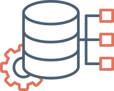 veritabanı simgesi, vektör illüstrasyonu basit tasarım