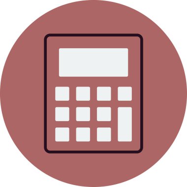 Calculator icon, vector illustration simple design