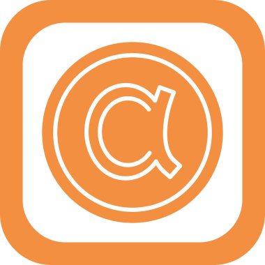 Alfa. Web simgesi basit tasarım