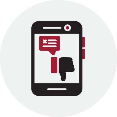 Kötü eleştiri. Web simgesi basit tasarım