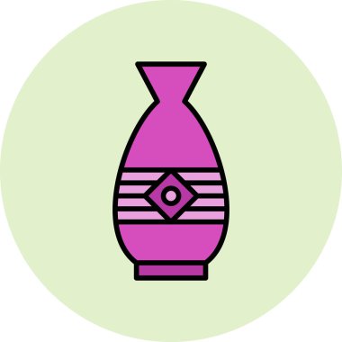 Vazo. Web simgesi basit illüstrasyon