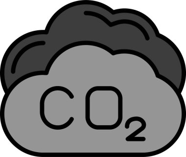 Karbondioksit. Web simgesi basit illüstrasyon