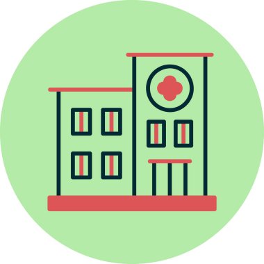 Bina. Web simgesi basit illüstrasyon