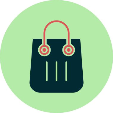 Alışveriş poşeti ikon vektör illüstrasyonu