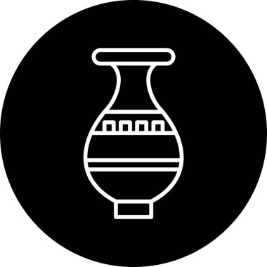 Vazo. Web simgesi basit illüstrasyon