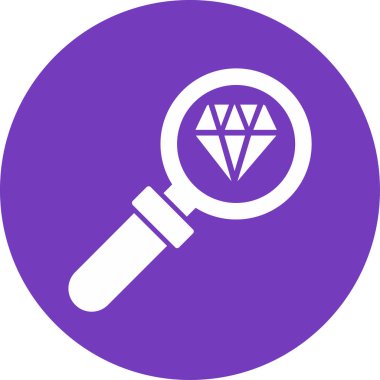 Loupe simgesi, vektör basit illüstrasyon