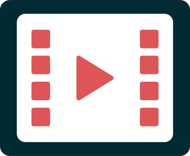 Video oynatıcı vektör düz simgesi