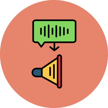 Konuşmacı. Web simgesi basit illüstrasyon 