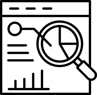 İstatistiksel Analiz simgesi vektör çizimi