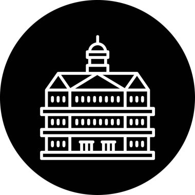 Royal Palace web simgesi, basit vektör illüstrasyonu