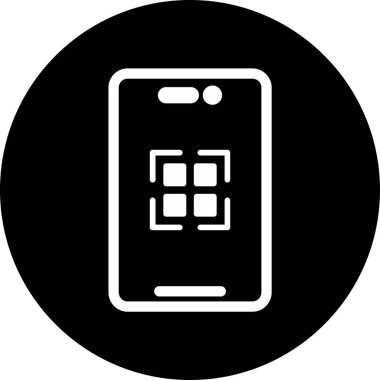 QR Kod simgesi modern vektör illüstrasyonu