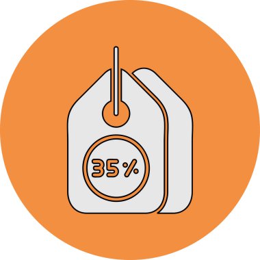 indirimli etiket simgesi, vektör illüstrasyonu basit tasarım