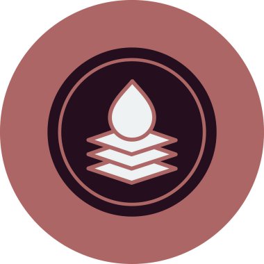 Su geçirmez yüzey çizgisi simgesi. Su geçirmez sembol kavramı beyaz arkaplanda izole edilmiş. Vektör illüstrasyonu