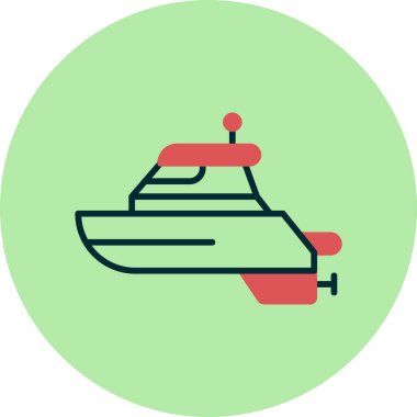 tekne gemisi deniz ikonu vektör çizimi