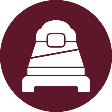 Tek Yatak Web ikonu vektör illüstrasyonu                         