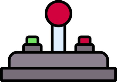 Oyun Denetleyici vektör düz simgesi. Oyun çubuğu