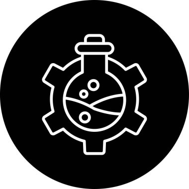 Kimya web simgesi, vektör illüstrasyonu